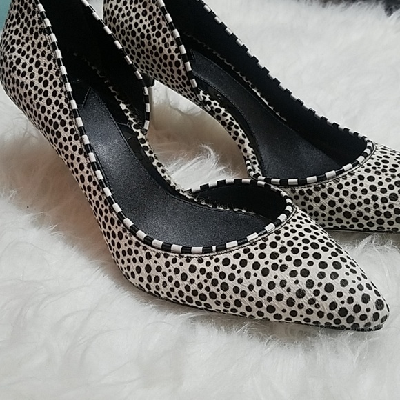 B Brian Atwood Shoes - B Brian Atwood Spotted Calf Hair Heels